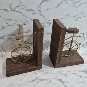 Threshold Bicycle Bookends Metal and Wood